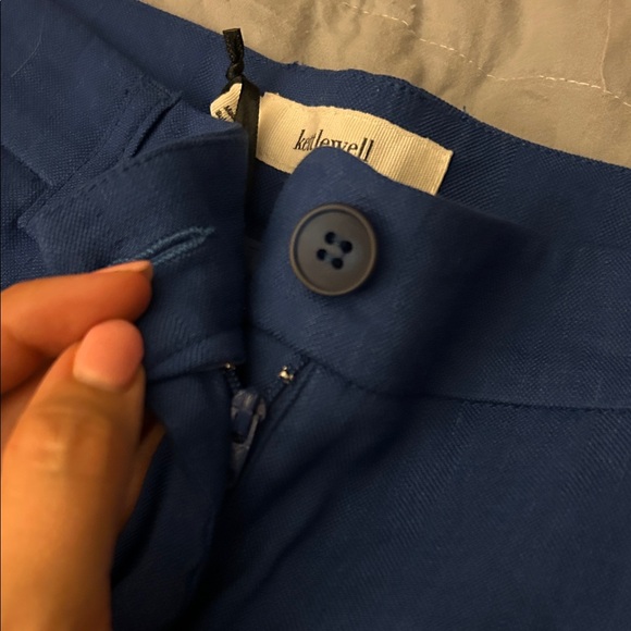 Classic Blue Trousers with Front Pleats - Picture 5 of 6